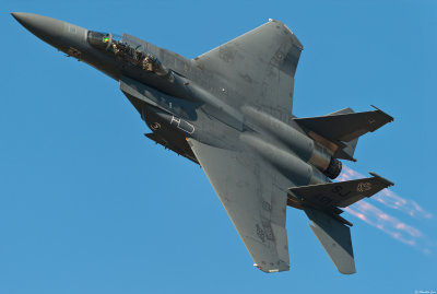 USAF F-15E Strike Eagle demo, Pilot Major Mike Maeder, WSO Captain Steven Bofferding