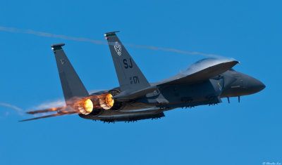 USAF F-15E Strike Eagle demo, Pilot Major Mike Maeder, WSO Captain Steven Bofferding