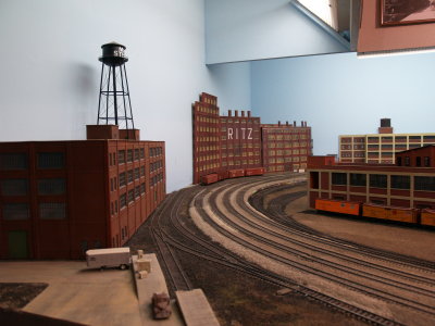 Another view of the scratchbuilt backdrop industries.