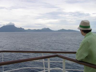 Tim looking at Bora Bora