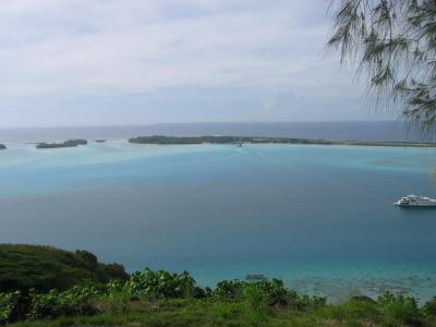 Bora Bora - View from Popotei Ridge of Vairupe Bay