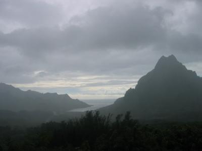 Mo'orea - View of Opunohu Bay & Mt. Rotui
