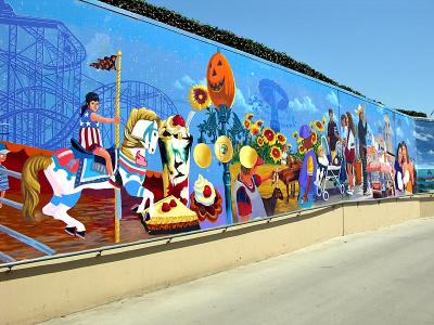 Murals along the infield Tunnel