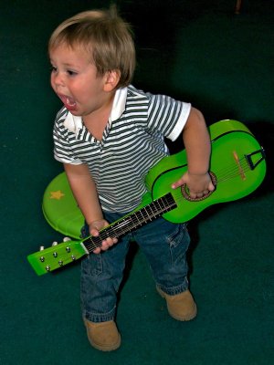 My grandson the rock star