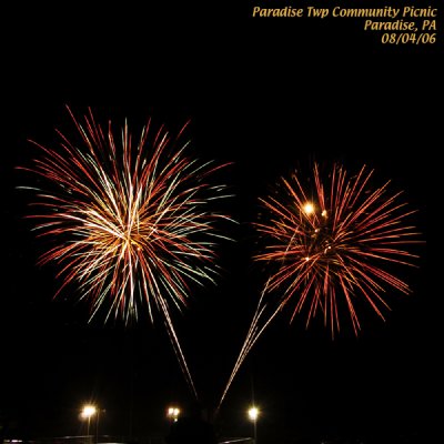 08/04/06 Fireworks, Paradise, PA