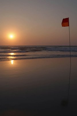 Red Flag at Sunset Arambol