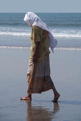 Indian Man in Lungi on Mandrem Beach