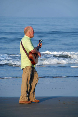 Playing Guitar on Mandrem Beach