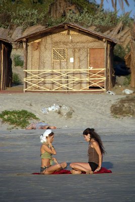 Girls Sitting on Arambol Beach