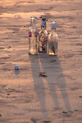 Discarded Bottles Palolem Beach