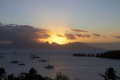 Sunset over Moorea