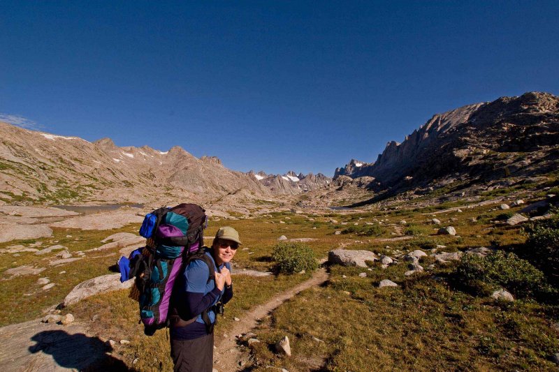 On the trail to Titcomb Basin