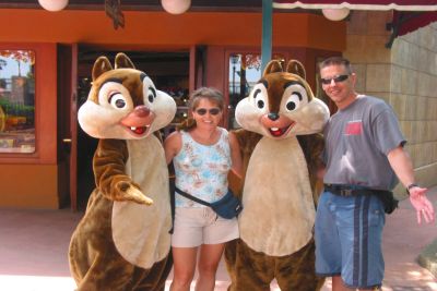 Chip and Dale are always happy to see us