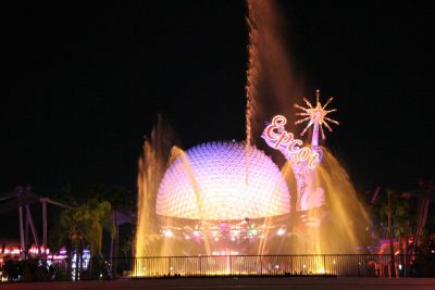 The fountain performances are beautiful at night