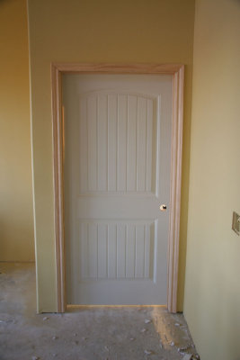 Most of the interior doors are now in (more painting and staining - great)