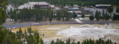 Old Faithful Geyser from Observation Point