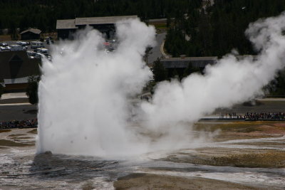 Old Faithful Geyser from Observation Point