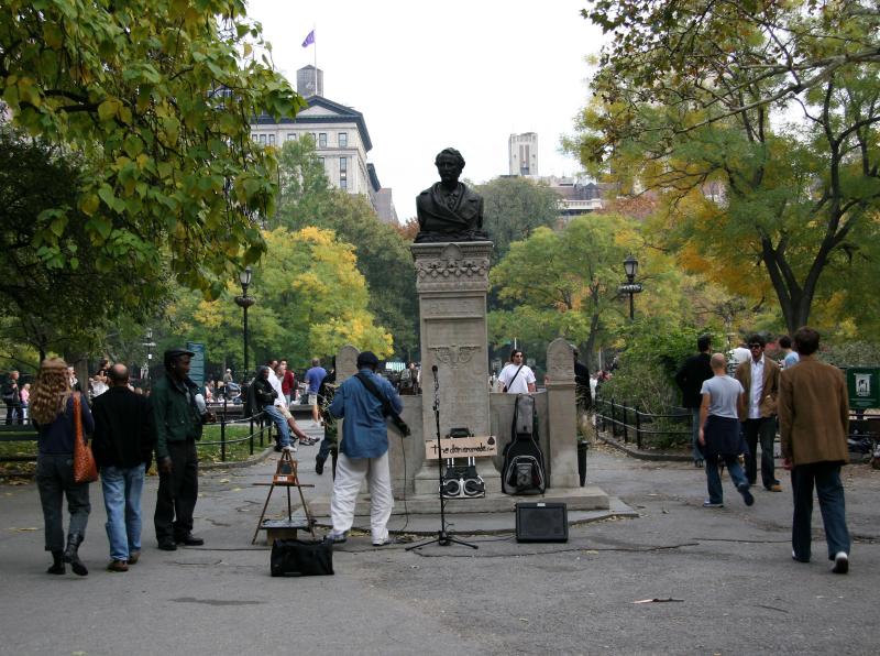 East View - Holly Statue