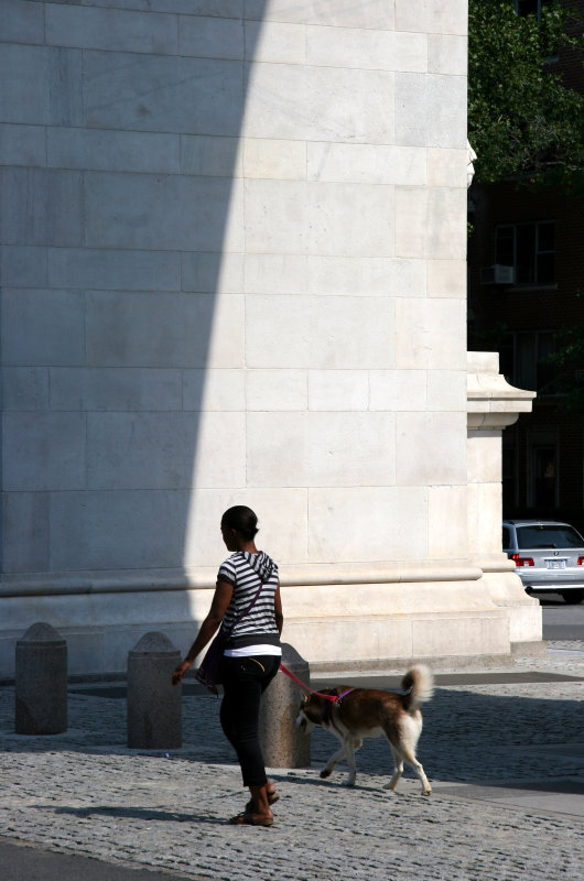 Morning Walk by Washington Square Arch