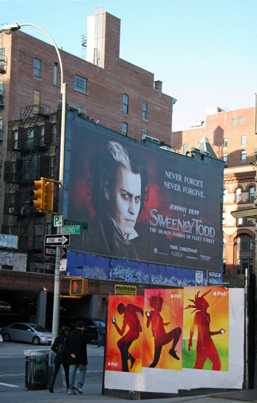 Johnny Depps Sweeny Todd & iPod Billboards