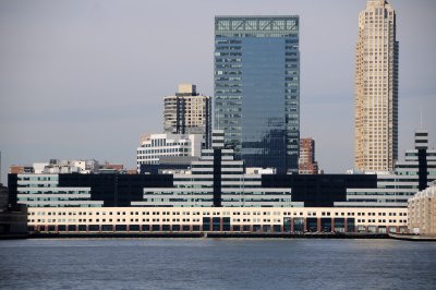 Jersey City Skyline in Form of Cruise Liner 