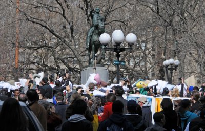 International Pillowfight Day in NYC