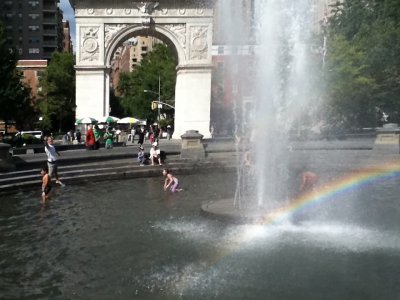 Rainbow at the Fountain