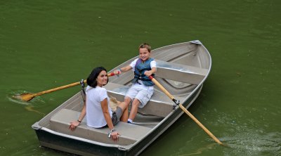 Out Rowing on the Lake