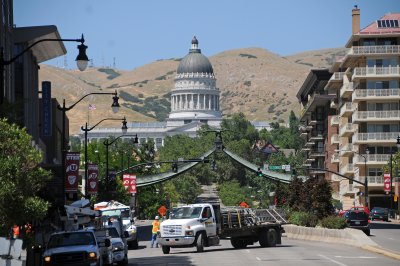 Eagle Gate & Utah Capitol Building