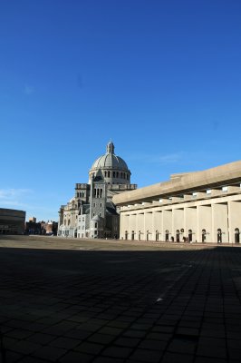 Christian Science Church, Northeastern University Porticles & Empty Black Reflection Pond