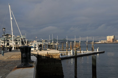Harbor, Long Wharf & Tobin Memorial Bridge