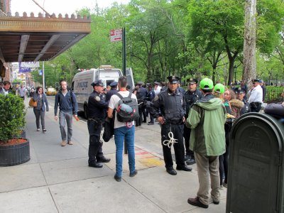NYU2031 Plan Protesters Arrested at President Sexton's Residence