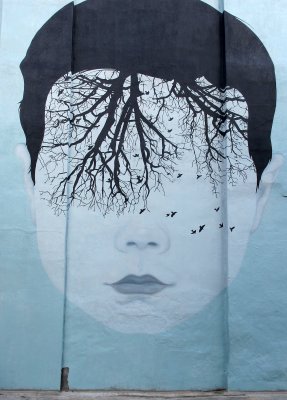 Tree & Bird Head Mural