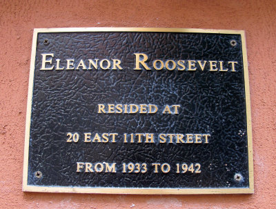 Eleanor Roosevelt Residence Marker 