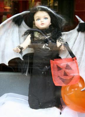 Halloween Window on West 10th Street