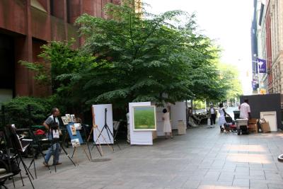 Setting Up for the Washington Square Spring Art Show