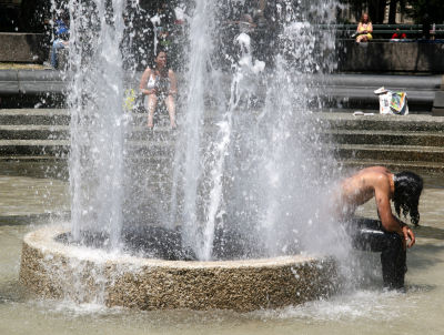 Cooling Off at the Fountain