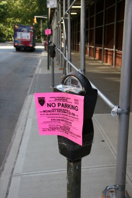 No Parking Signs for Filming 'Sixth Sense' TV Series