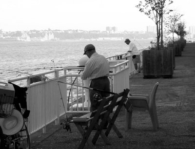 Fishing off Pier 40