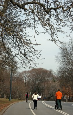 Joggers on Eastside Drive - North View