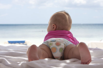 At the beach.