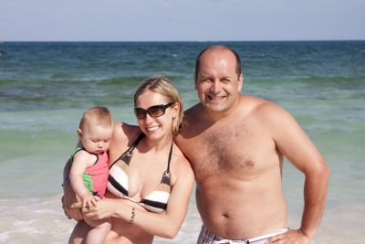 At the beach.