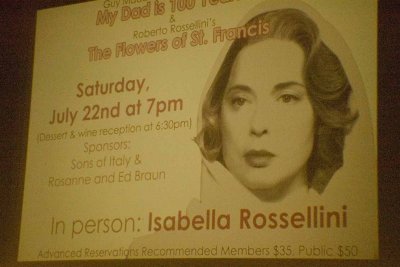 Isabella Rossellini - July 22, 2006