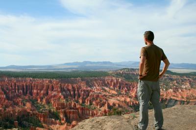 Surveying the hoodoos at Bryce Point