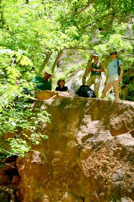 lunch on a rock