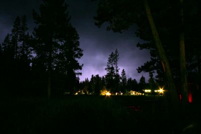Lightning! Our tent nearly collapsed in this storm