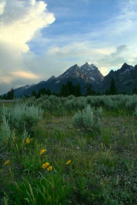 Storm building by the Tetons