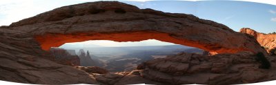 Mesa Arch Sunrise Rough Panorama