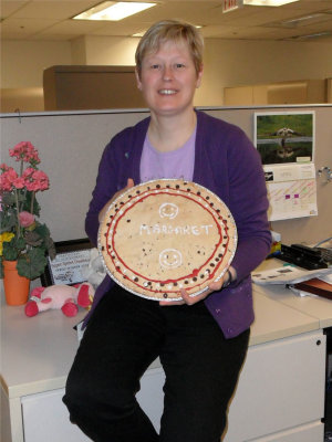 A birthday biscuit from Nikki, yummy