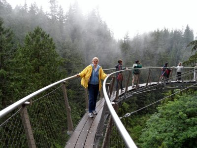 The Cliff Walk, only 20 inches wide suspended from the rock face